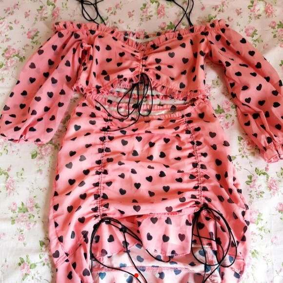 Dolls Kill Dresses & Skirts - 💗🖤💗 Pink Hearts Skirt Set 💗🖤💗